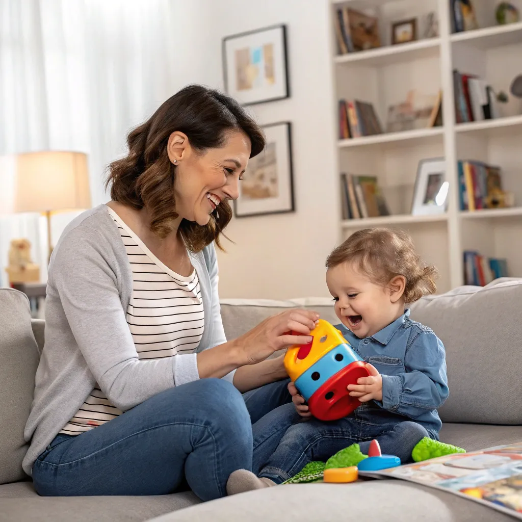 Mother and Child with New Toys