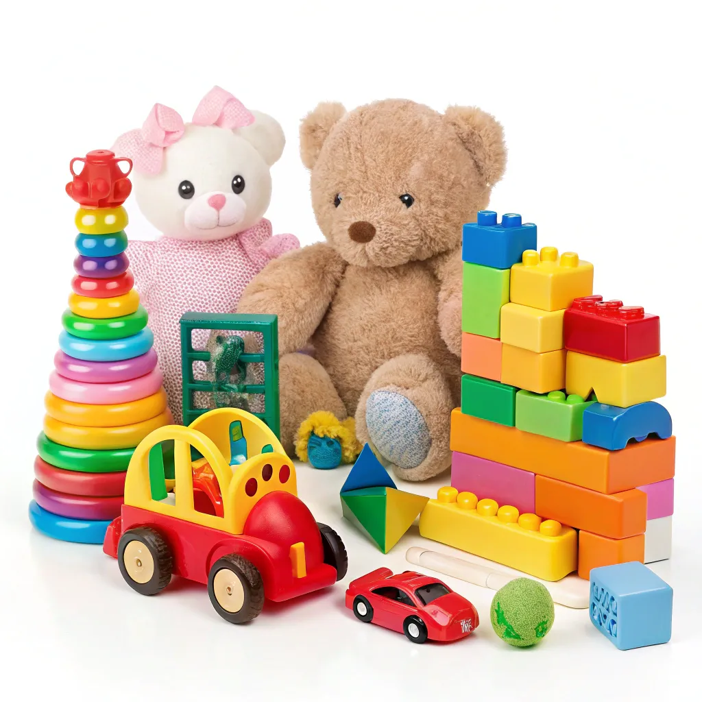 Colorful assortment of children's toys